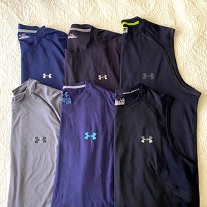 Under Armour Muscle Tanks size large - lot of 6